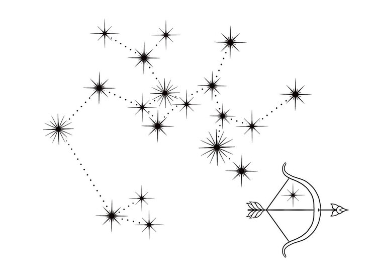 Skloglass Horoscoop BOOGSCHUTTER op Kristallen bolvaas 150mm