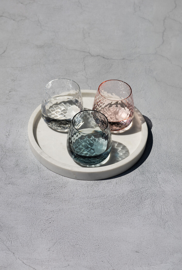 Skloglass Zinnia waterglas / 6st Kleuren MIX