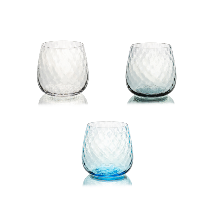 Skloglass Zinnia waterglas / 6st Kleuren MIX