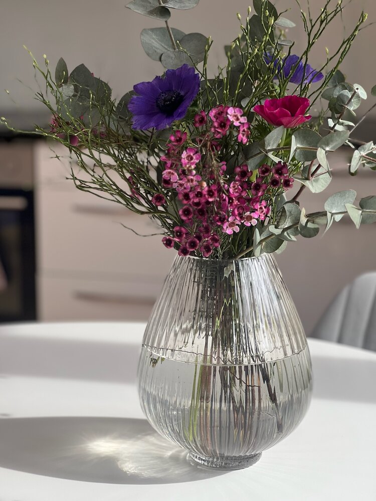 Skloglass Handgemaakt kristallen Sakura vaas - Kristal