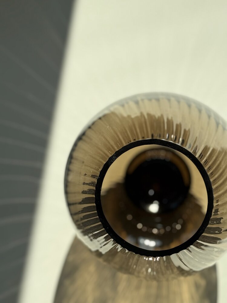 Skloglass Handgemaakt kristallen Sakura vaas - Smoke