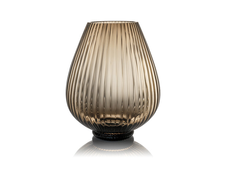 Skloglass Handgemaakt kristallen Sakura vaas - Smoke