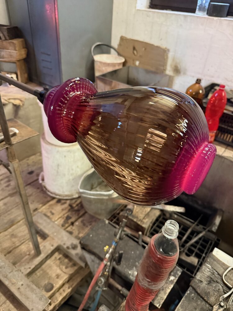 Skloglass Handgemaakt kristallen Sakura vaas - Kristal