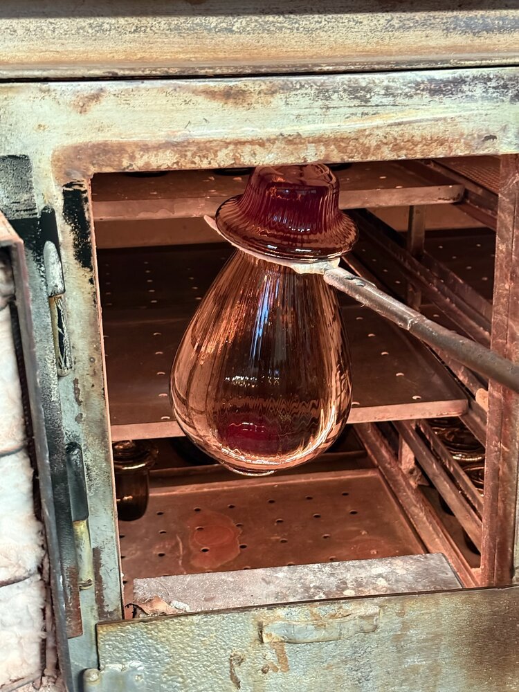 Skloglass Handgemaakt kristallen Sakura vaas - Alexandrit