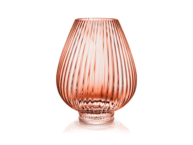 Skloglass Handgemaakt kristallen Sakura vaas - Roze