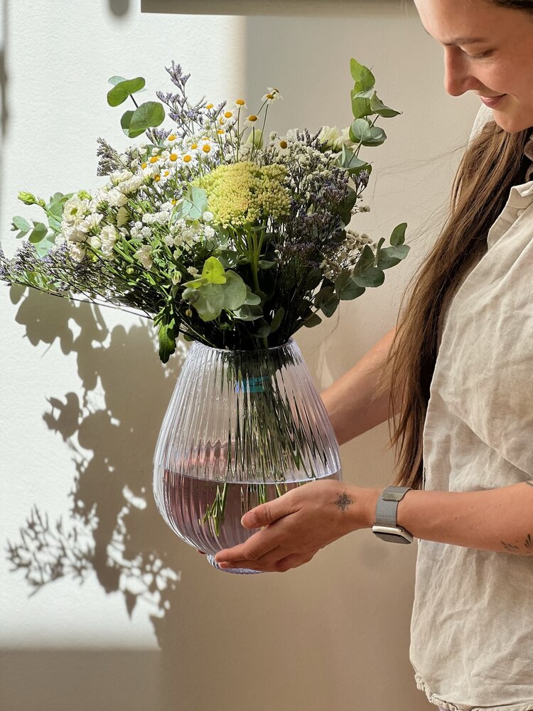 Skloglass Handgemaakt kristallen Sakura vaas - Alexandrit