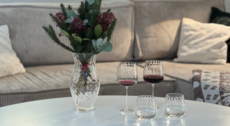 Skloglass Zinnia handgemaakte waterglazen / 2st - Kristal