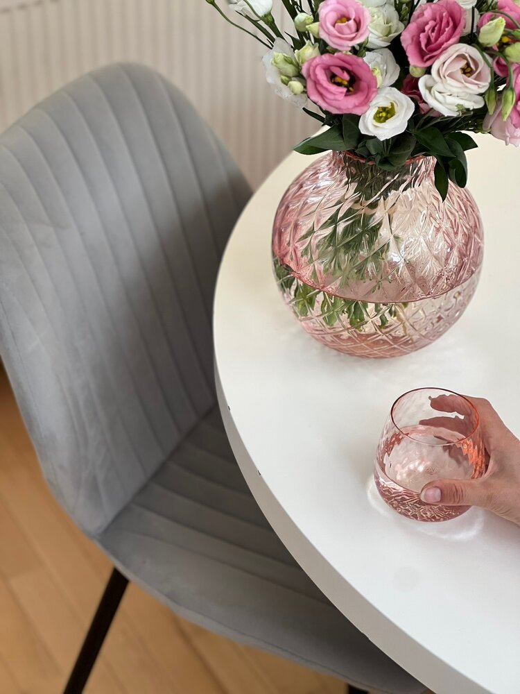 Skloglass Zinnia waterglas / 2st - Roze