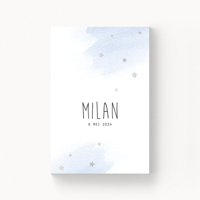 Geboortekaartje Milan - met folie