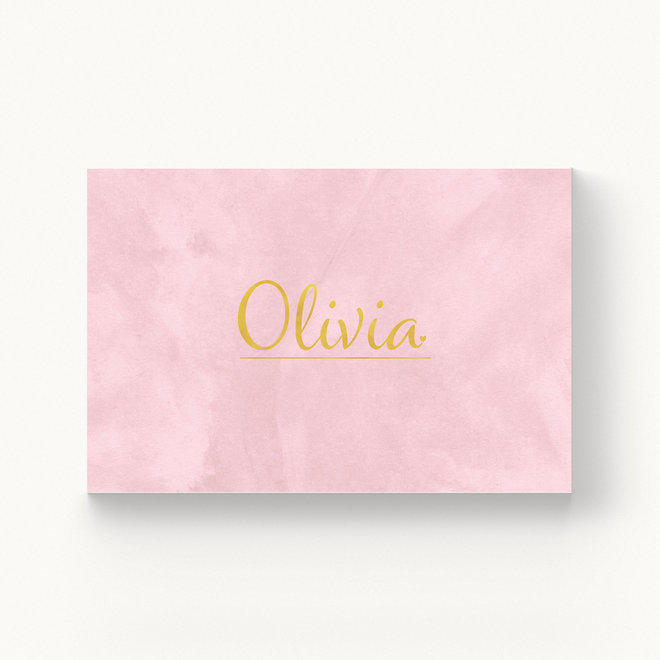 Geboortekaartje Olivia  - met folie