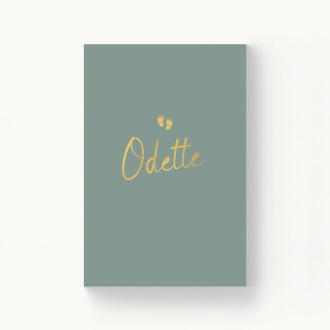 Geboortekaartje Odette - met folie
