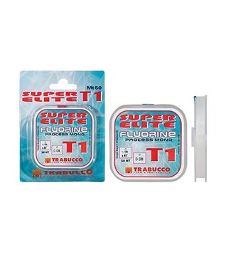 Trabucco T1 Super Elite Fluorine 50m – Nylon Hybride Fluor pour Bas de Ligne