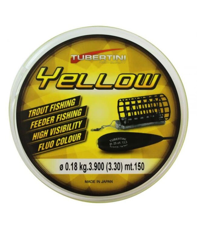 Tubertini Feeder - Forellen Linie 100m  Fluo Gelb
