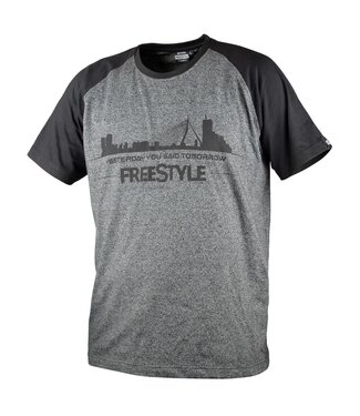 Freestyle T-shirt Gray & Black Medium