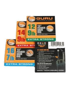 Guru 15" Feeder Hair Rig Extra Strong (8 rigs)