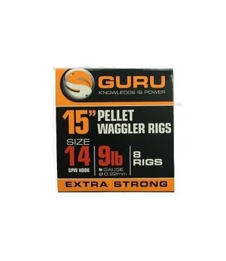 Guru 15" Pellet Waggler Rigs Extra Strong (8 rigs)