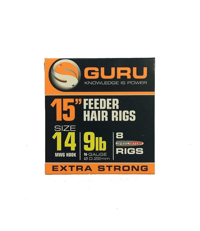 Guru 15" Feeder Hair Rigs Extra Strong (8 rigs)