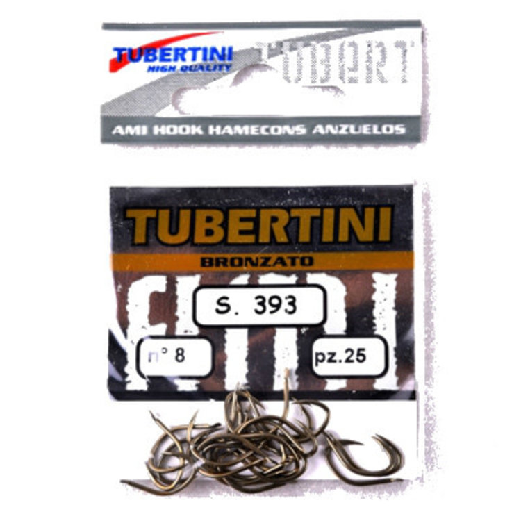 Hameçons de pêche série barbelés Tubertini TL-9 avec œillet 12 pièces