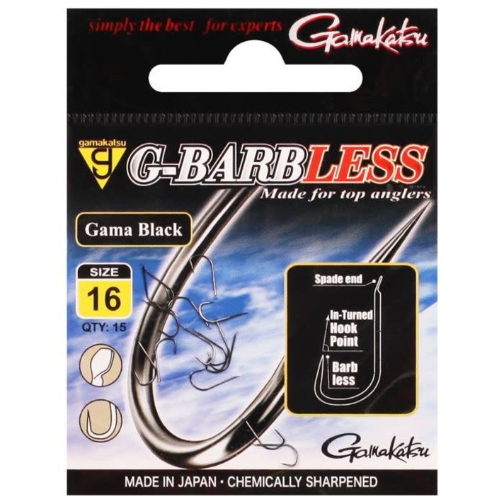 Gamakatsu Powercarp Hair Rigger Barbless Single Eyed Hook Grey