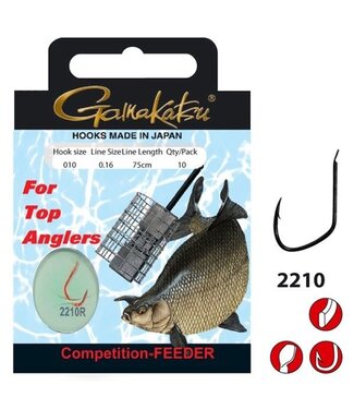 Gamakatsu Onderlijnen Competition Feeder 100cm Haak 2210R (10 pcs)