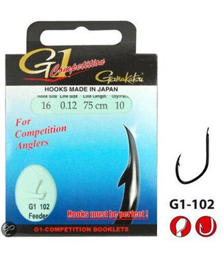 Gamakatsu Onderlijnen G1-Competition Feeder Haak G1-102 - 100cm (10 pcs)