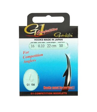 Gamakatsu Unterleinen G1-Competition Haak G1-104 - 22cm (10 pcs)