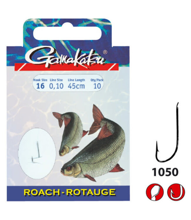 Gamakatsu Onderlijnen Roach 1050N - 45cm (10 pcs)