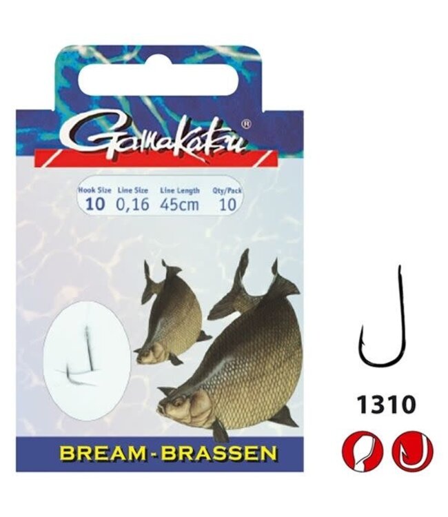 Gamakatsu Bas Ligne Brème 1310N - 45cm (10 pcs)