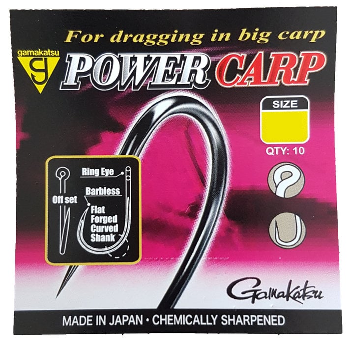 Gamakatsu Powercarp Hair Rigger Barbless Single Eyed Hook Grey