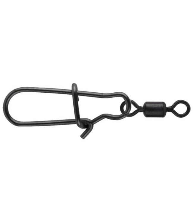 Spro Black Rolling Swivel & Fastlock-Snap (10 pcs)
