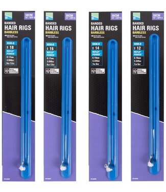 Preston KKM-B Banded Hair Rigs Barbless 38cm (8 pcs)