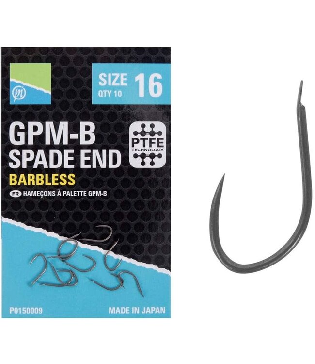Preston GPM-B Spade End Barbless (10 pcs)
