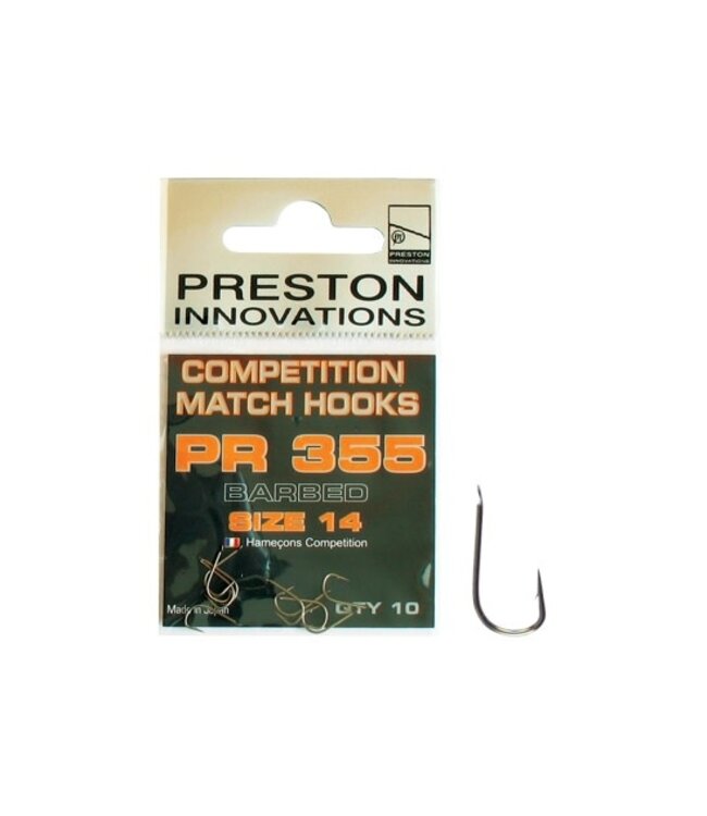 Preston Competition Match Hooks PR 355 Barbed (10 pcs)