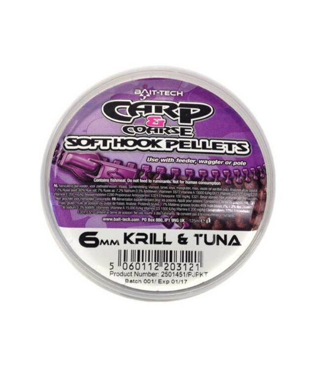 Bait-Tech Carp & Coarse Soft Hook Pellets 6mm