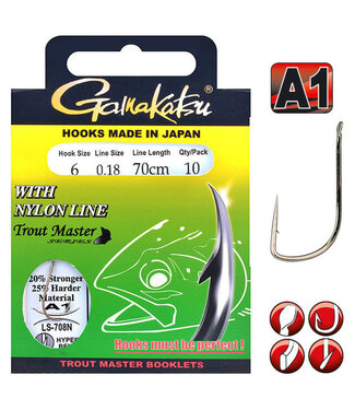 Gamakatsu Unterlinie LS-708N Trout Master (10 pcs)