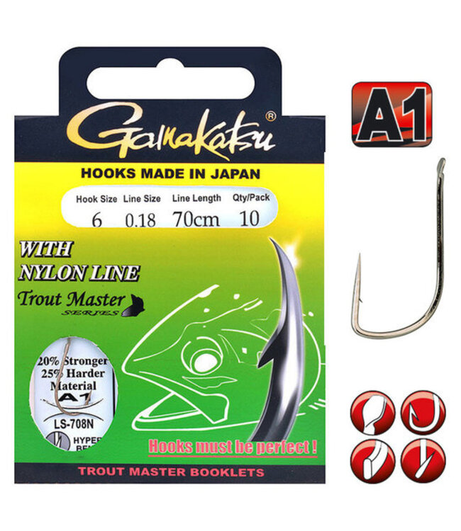 Gamakatsu Unterlinie LS-708N Trout Master (10 pcs)