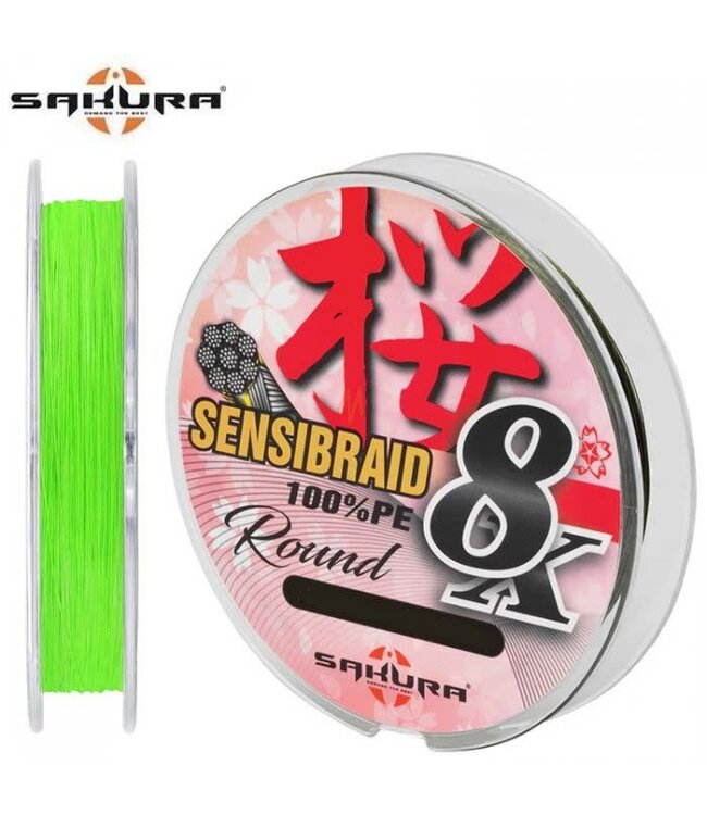 Sakura Sensibraid Chartreuse 8X Braid (150m)