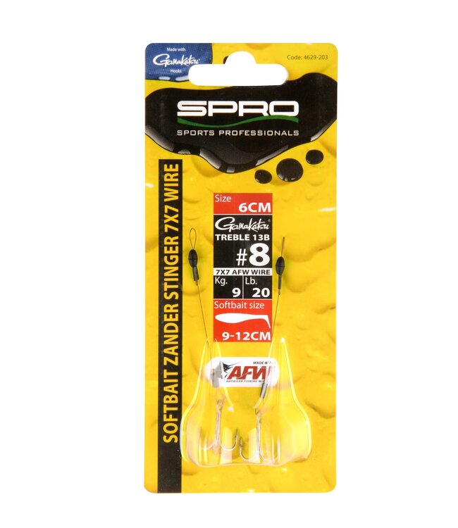 Spro Softbait Zander Stinger 7x7 Wire (9 kilo)