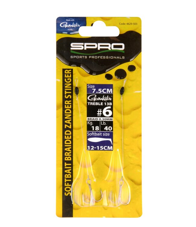 Spro Softbait Braided Zander Stinger (18 kilo)