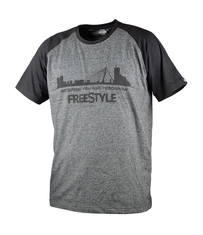 Freestyle T-shirt Gris & Noir Medium
