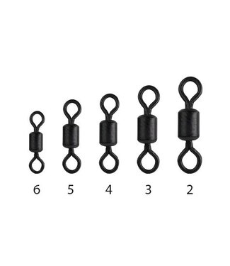 Spro Power Catcher Gunsmoke Barrel Swivels Size 4 -37 Kilo - 15 Stuks