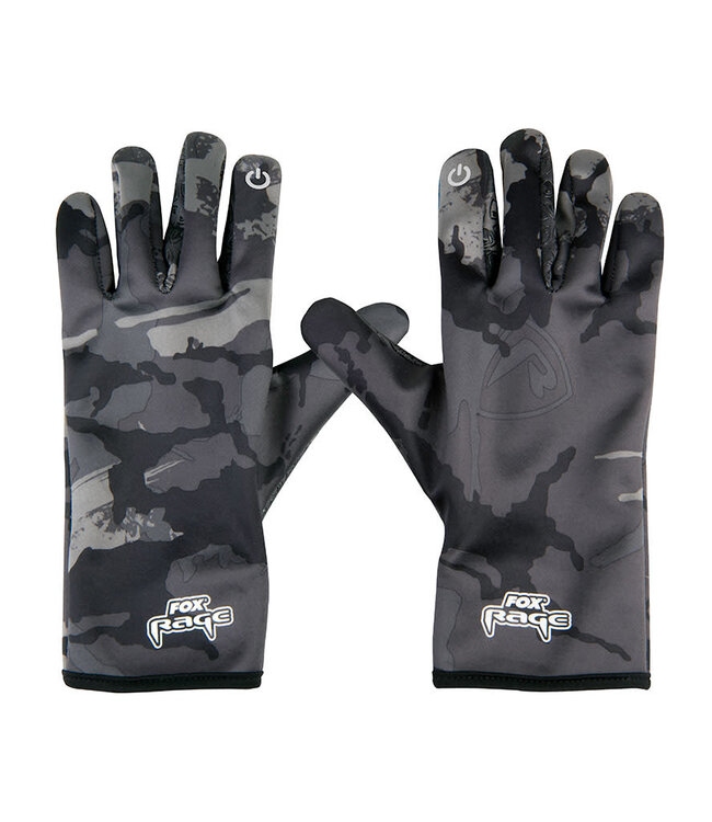 Fox Rage Windblocker Thermal Camo Gloves (+ incl Touch voor Smartphone)