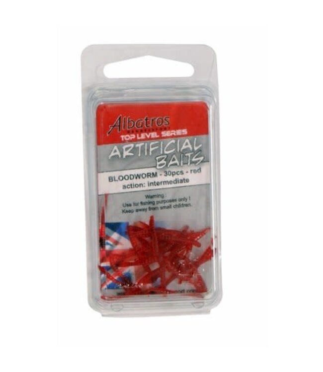 Albatros Artificial Baits Soft Bloodworm Rood (30 pcs)