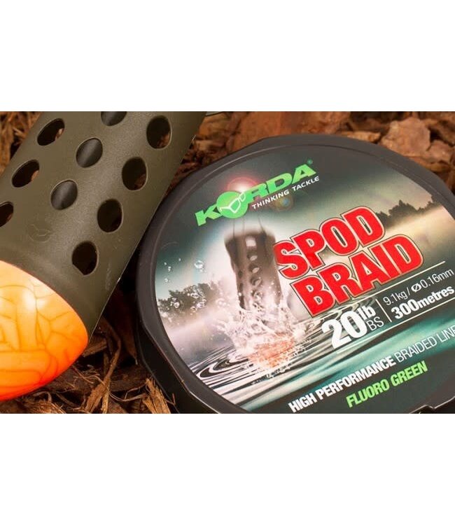 Korda Spod Braid -Fluoro Green (300m) 20lb - 9.1kg - 0.16mm