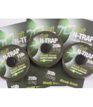 Korda N-Trap Soft Coated Hooklink Weedy Green (20m)