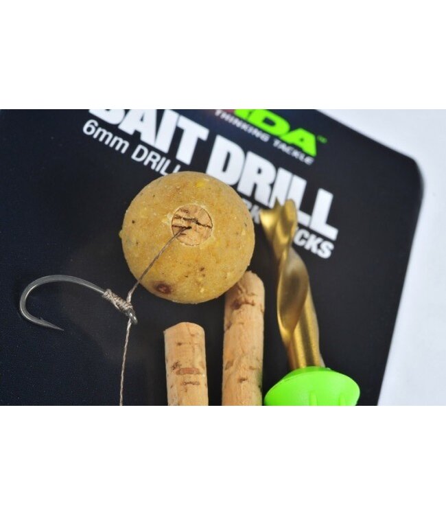 Korda Bait Drill - 8mm Drill & 6 Cork Sticks