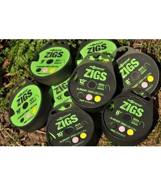 Korda Ready Zigs Barbed (3 pcs) - Haken Mixa size 10 - 3.6kg (incl Free Hookbaits)