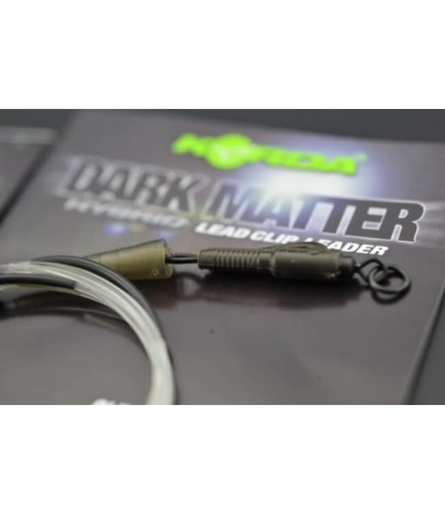 Korda Dark Matter Ring Swivel Leader 50cm - 40lb - 18.1 Kilo