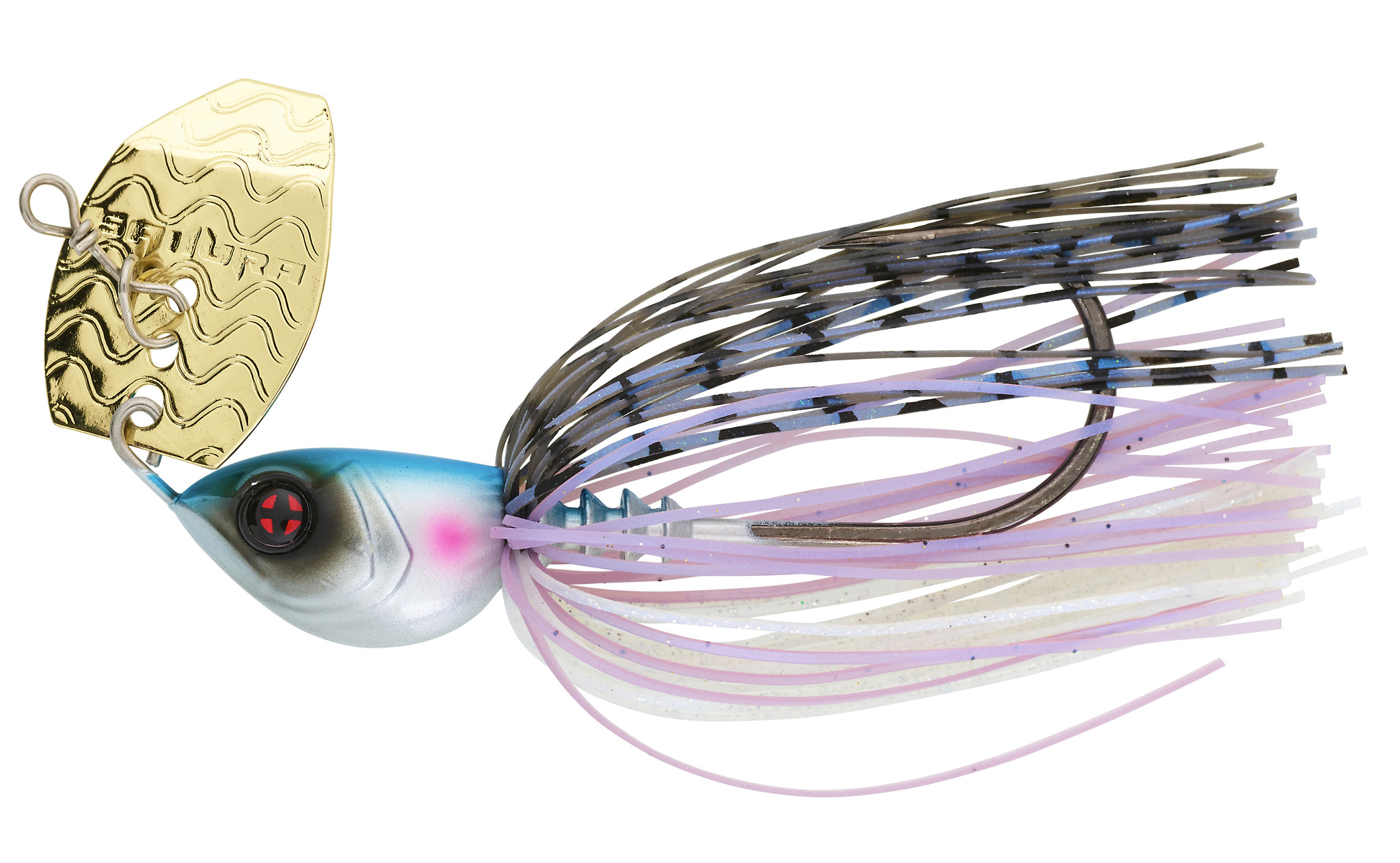 Sakura Cajun Chatterbait 3/8 Oz – 10,5g, Esca Ibrida Con Paletta Vibrante, Jig Con Gonna Per Pesca Ai Percidi (Kicker Chart)