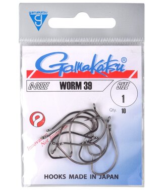 Gamakatsu Haken Worm 39 Barbed Eyed (10 pcs)